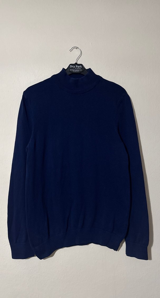 LCW Lacivert %100 Pamuk Erkek Yüksek Yaka Kazak - Görsel 2