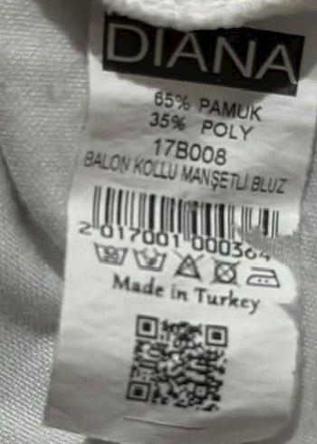 Balon Kollu Kadın Bluz S Beden - Görsel 8