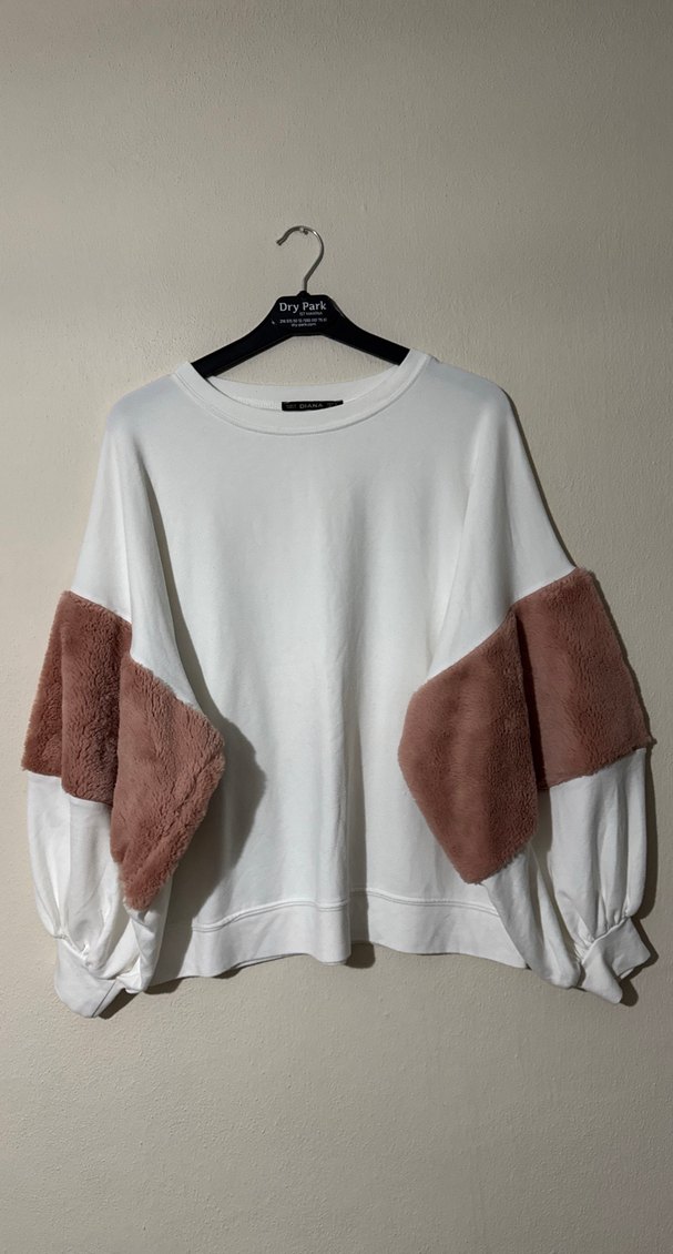 Balon Kollu Kadın Bluz S Beden - Görsel 3