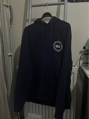 Jack&Jones Lacivert Sweatshirt Erkek S Dar Kalıp
