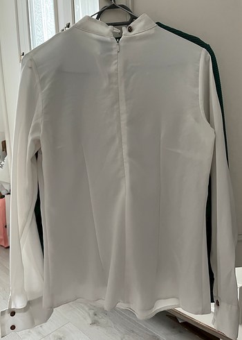 İnci Detaylı Beyaz Uzun Kollu Gömlek - Görsel 2