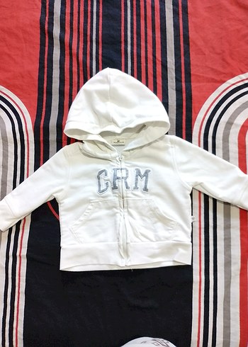Diğer Kapüşonlu Fermuarlı Beyaz Erkek Sweatshirt