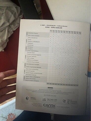 Fen bilimleri 8. Sınıf föy deneme - Görsel 6