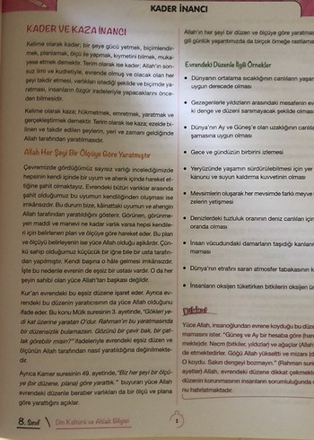 8. Sınıf Din Kültürü ve Ahlak Bilgisi Çalışma Kitabı - Görsel 4