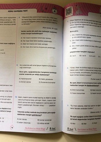 8. Sınıf Din Kültürü ve Ahlak Bilgisi Çalışma Kitabı - Görsel 3