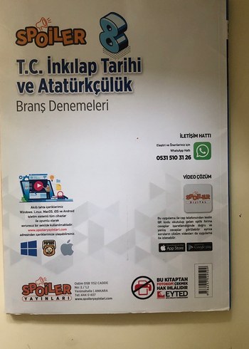 T.C. İnkılap Tarihi ve Atatürkçülük Deneme Kitabı - Görsel 2