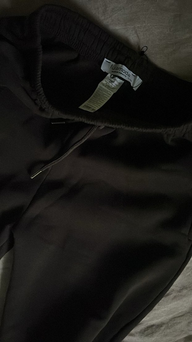 Kahverengi Rahat Kesim Kadın Eşofman Altı - Görsel 2