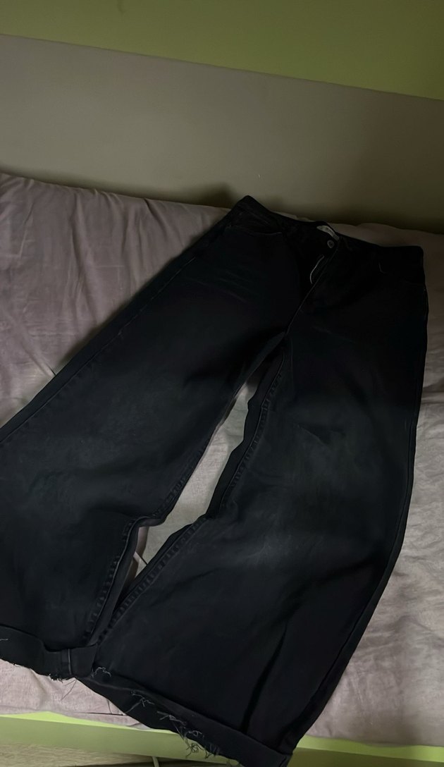 Kadın Siyah Bol Kesim Kot Pantolon - Görsel 3