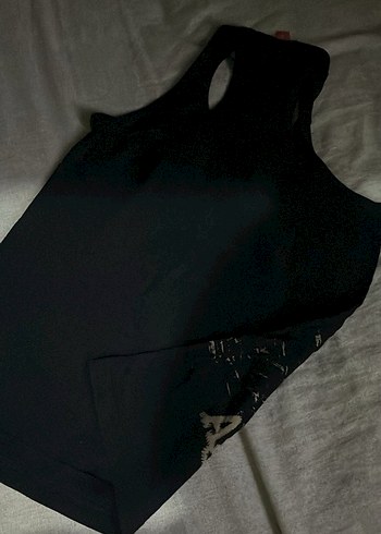 Siyah Baskılı Şık Atlet - Görsel 2