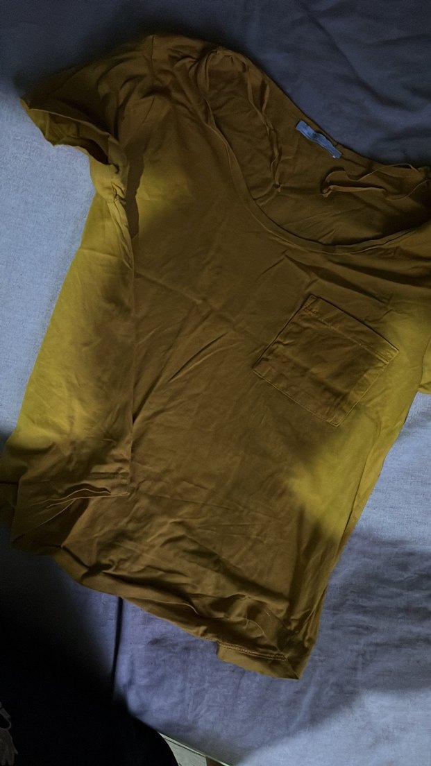 Sarı Kısa Kollu Kadın Tişört - Görsel 3