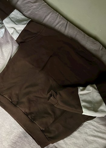 Kadın Kahverengi Pamuklu Baskılı Sweatshirt - Görsel 4