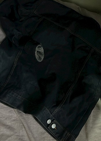 lacivert Düğmeli Kot Ceket - Görsel 5