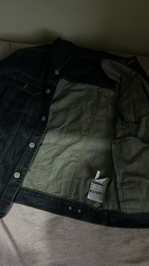 lacivert Düğmeli Kot Ceket - Görsel 3