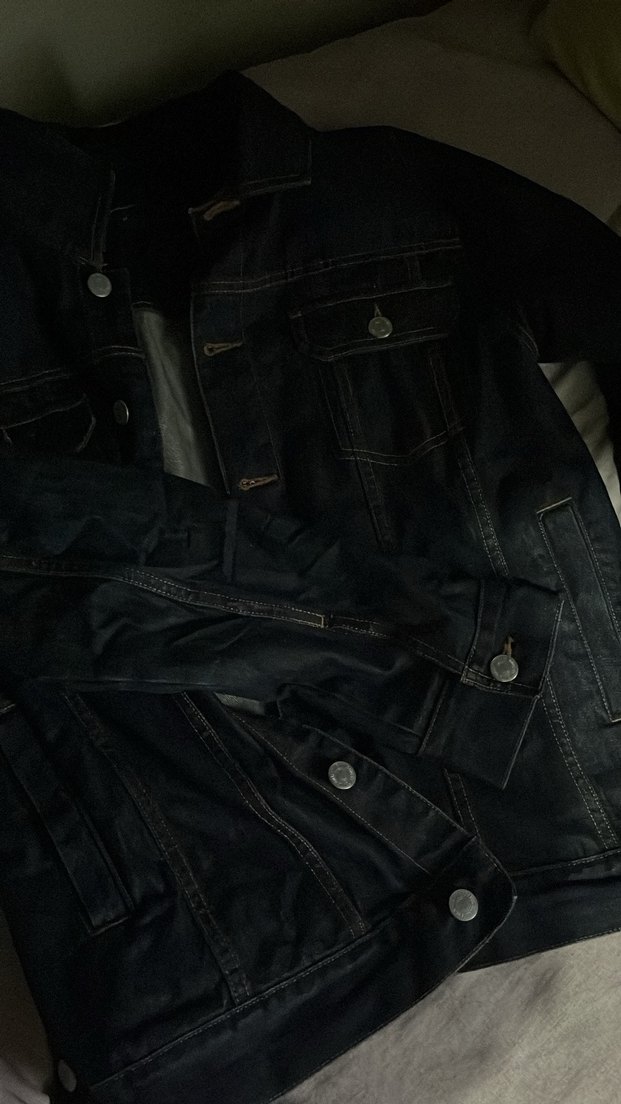 lacivert Düğmeli Kot Ceket - Görsel 2