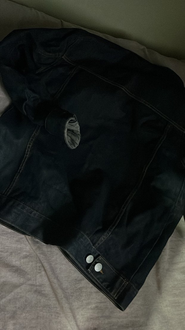 lacivert Düğmeli Kot Ceket - Görsel 5