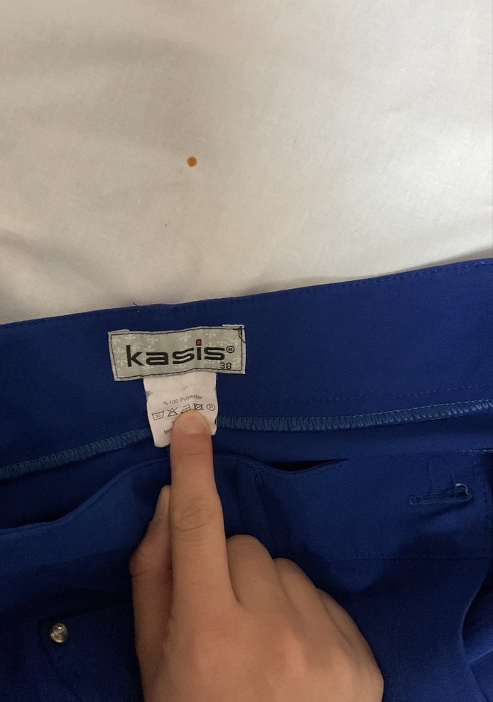 Lacivert kadın kumaş pantolon - Görsel 2