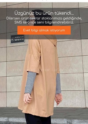 Camel Renkli Kadın Midi Tunik - Görsel 2