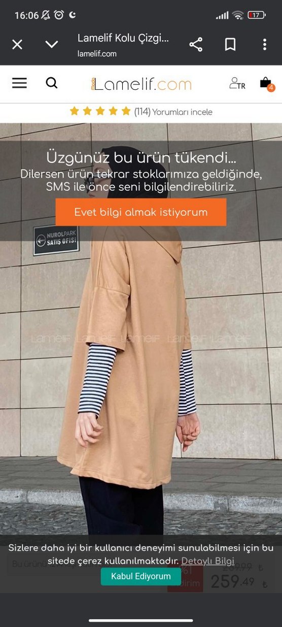 Camel Renkli Kadın Midi Tunik - Görsel 2