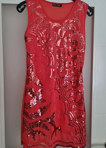 Zara Payetli kısa elbise 