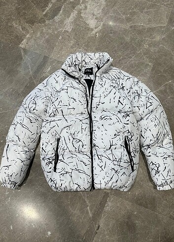 Oversize Zara erkek şişme mont 