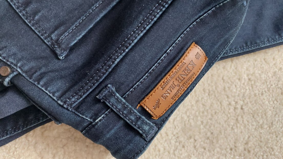 Kadın koyu mavi Jeans - Görsel 3