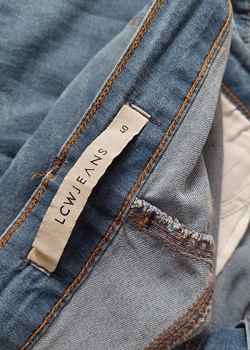 Kadın Mavi Normal Boy Regular Fit Kot kapri Pantolon - Görsel 4