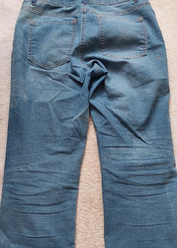 Kadın Mavi Normal Boy Regular Fit Kot kapri Pantolon - Görsel 2