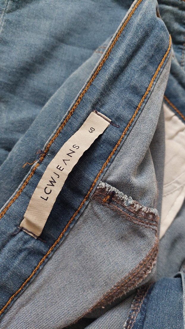 Kadın Mavi Normal Boy Regular Fit Kot kapri Pantolon - Görsel 4