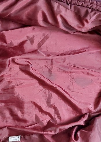 Bordo Kapüşonlu Kadın Kışlık Mont - Görsel 2