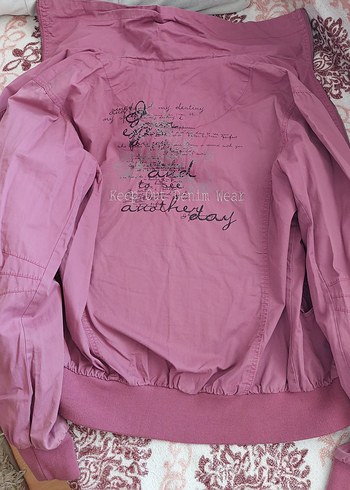 Kız Çocuk/Yetişkin Kapüşonlu Fermuarlı Pembe Ceket - Görsel 2