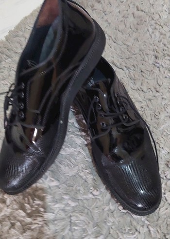 Parlak Siyah Yılan Desenli Klasik Erkek Ayakkabı - Görsel 2