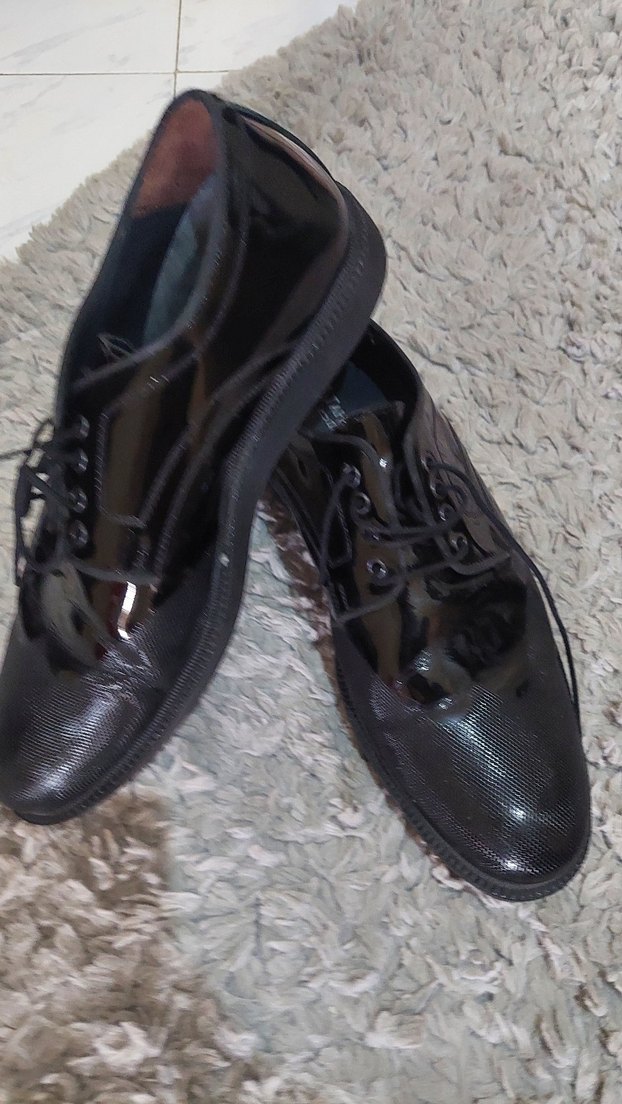 Parlak Siyah Yılan Desenli Klasik Erkek Ayakkabı - Görsel 2