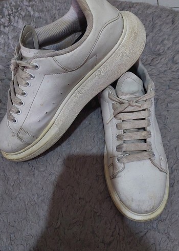 Beyaz Erkek Stiletto Topuklu Spor Ayakkabı - Görsel 2