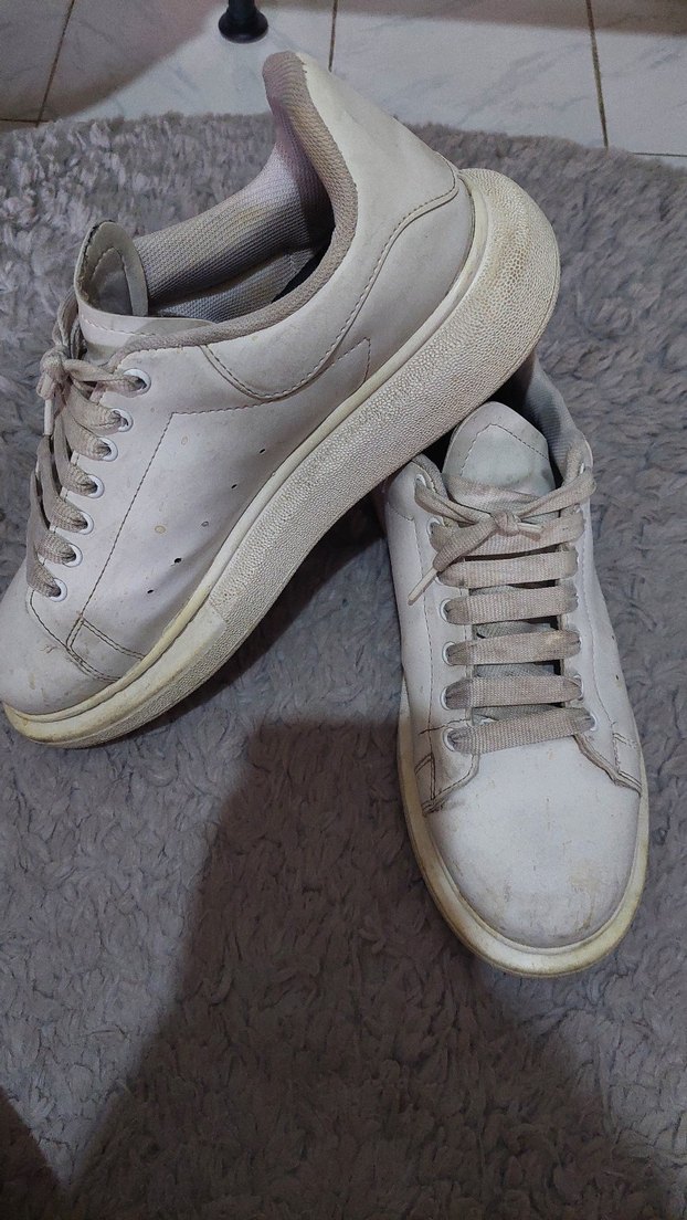 Beyaz Erkek Stiletto Topuklu Spor Ayakkabı - Görsel 2