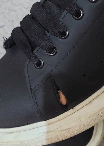 Siyah Düz Tabanlı erkek Spor Ayakkabı - Görsel 4