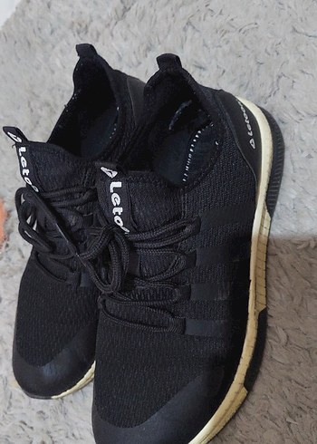 Siyah Bağcıklı Spor erkek Sneaker - Görsel 2