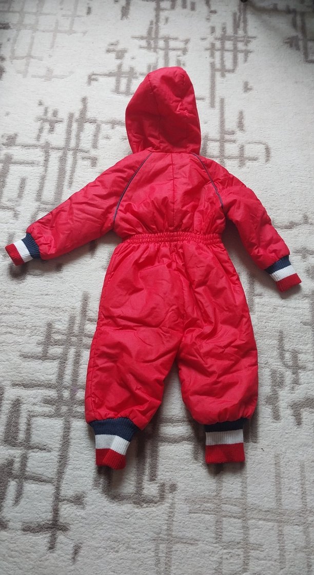 Kız Bebek Kırmızı Kapüşonlu Kayak Tulumu 2,5 yaşa kadar uyumam - Görsel 5