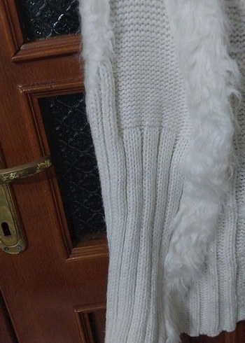 Diğer Kürk Detaylı Bohem Kadın Triko Yelek