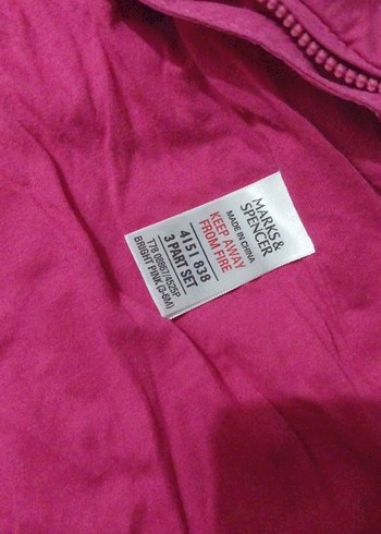 Kapüşonlu Pembe Nakışlı Bebek Tulumu - Görsel 4