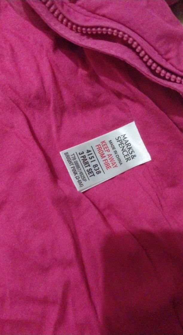 Kapüşonlu Pembe Nakışlı Bebek Tulumu - Görsel 4