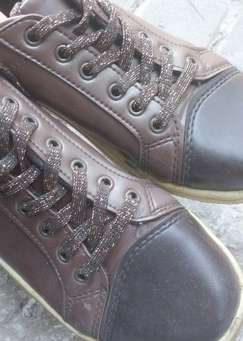 Erkek Kahverengi Street Style Ayakkabı Bağcıkları 37 numara - Görsel 2