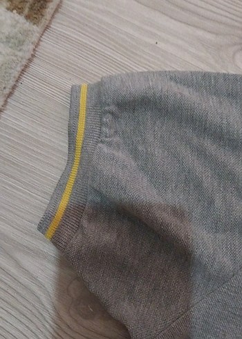 Gri Erkek Polo Tişört, Kısa Kollu, Regular Fit - Görsel 5