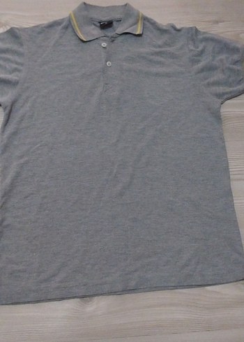 Gri Erkek Polo Tişört, Kısa Kollu, Regular Fit - Görsel 2