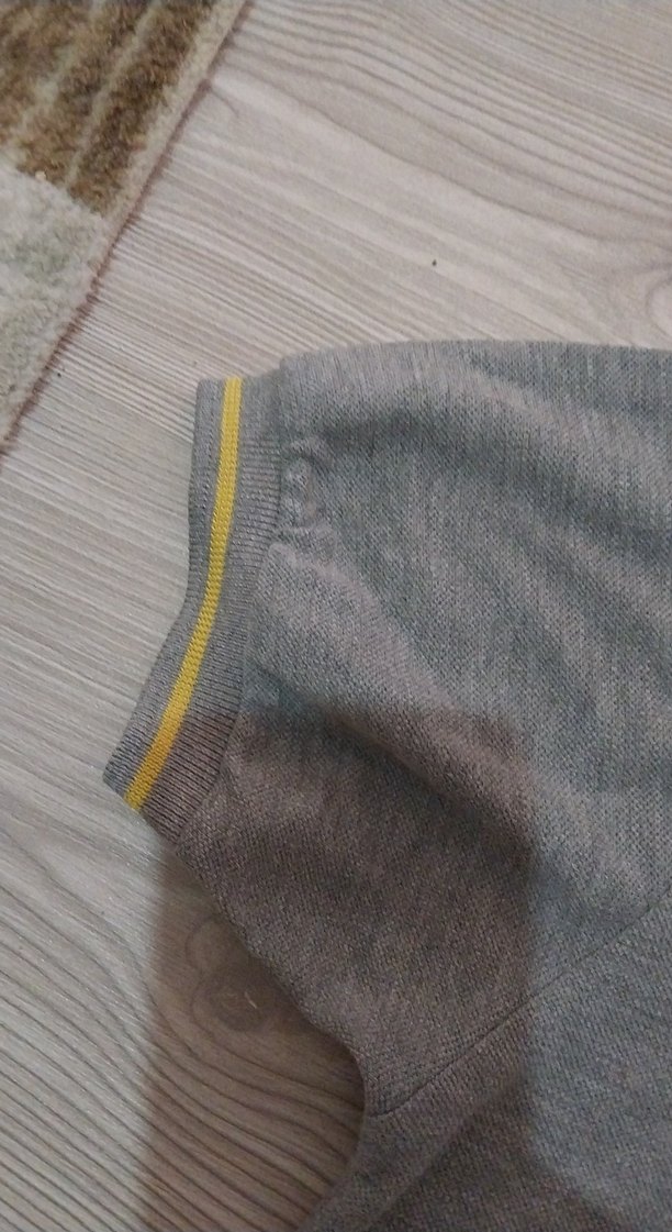 Gri Erkek Polo Tişört, Kısa Kollu, Regular Fit - Görsel 5