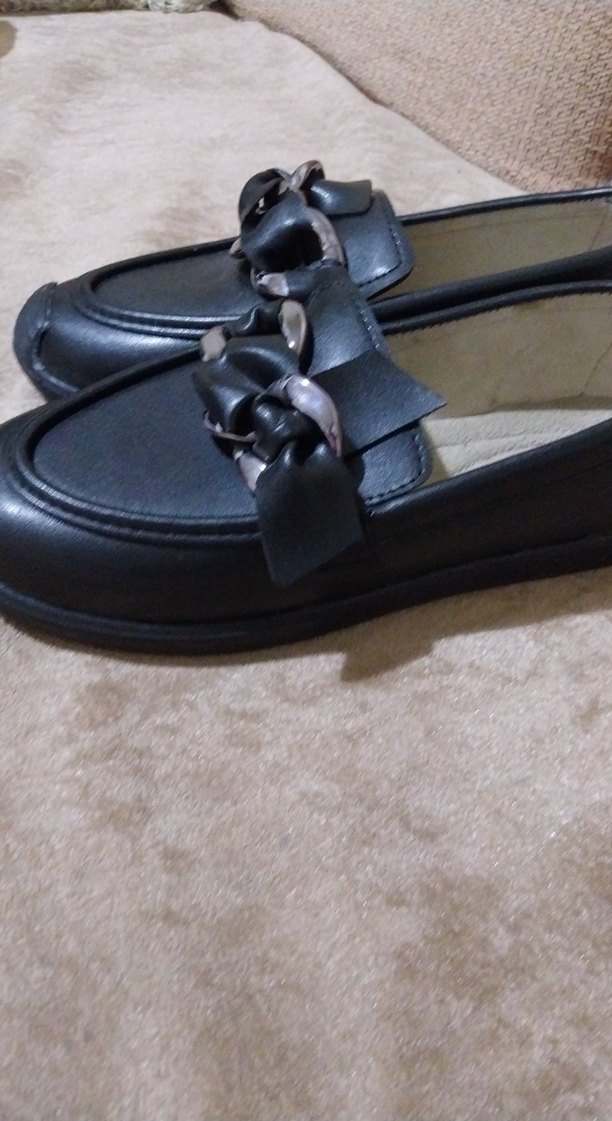 Kızlar için Tokalı Siyah Loafer Ayakkabı - Görsel 2