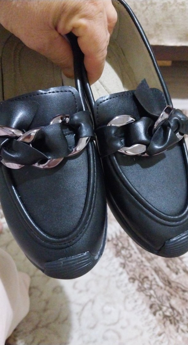 Kızlar için Tokalı Siyah Loafer Ayakkabı - Görsel 5