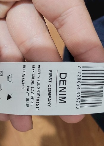 s Beden lacivert Renk Sıfır Lacivert Baskılı Denim Erkek Tişört