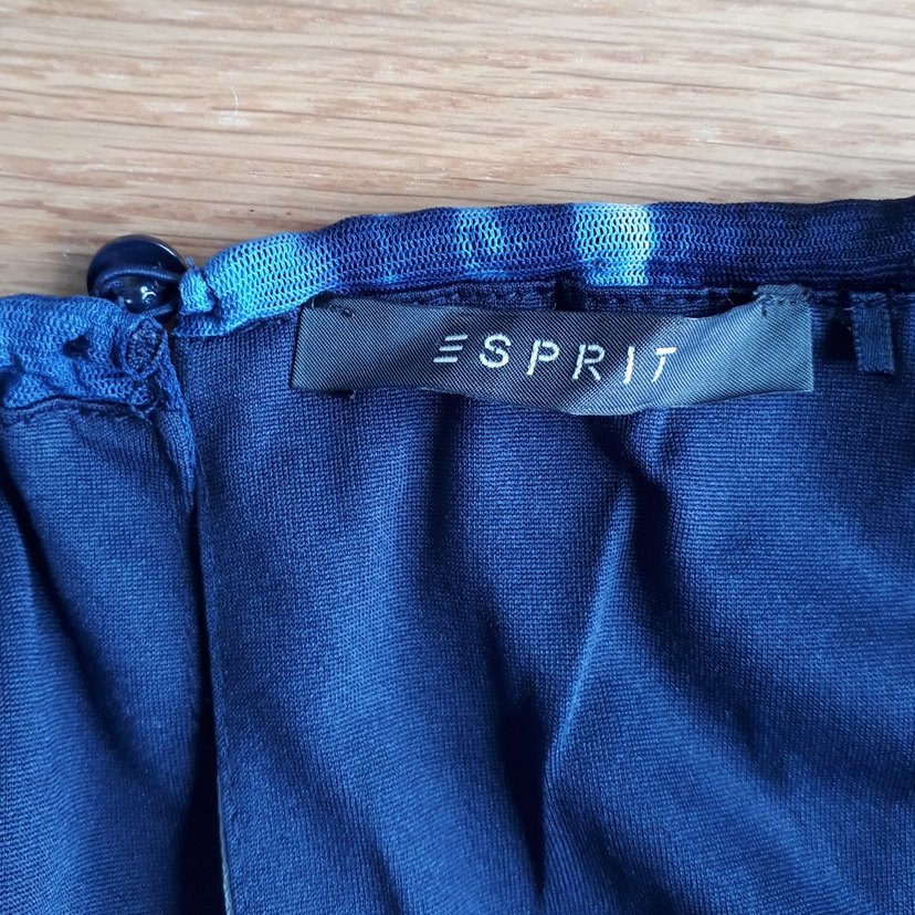 Mavi Yüksek Yakalı Midi Elbise - Görsel 5