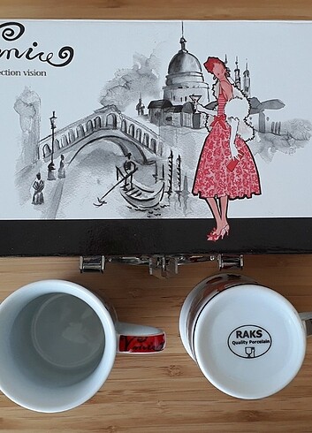 Hediyelik Porselen Tabak ve Kupa Seti - Görsel 7