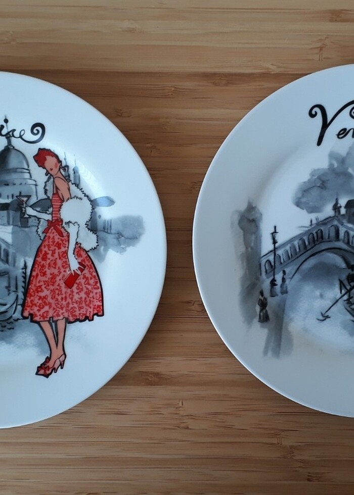 Hediyelik Porselen Tabak ve Kupa Seti - Görsel 3